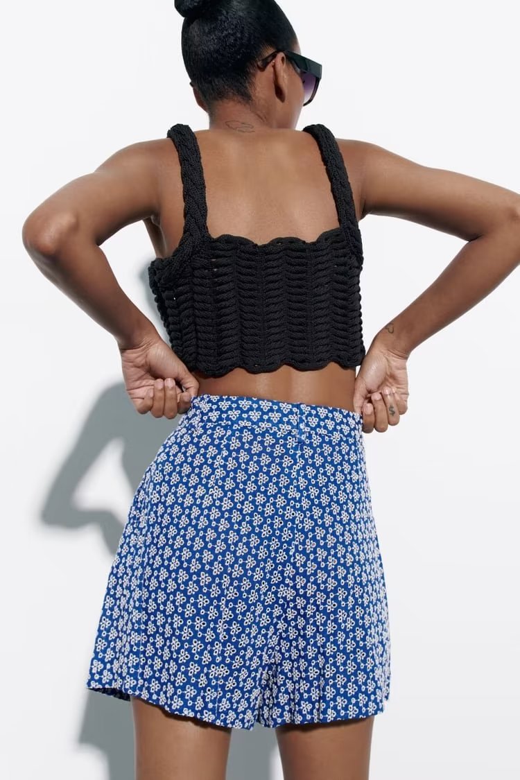 Women Wear Summer Embroidered High Waist Casual Bermuda Shorts
