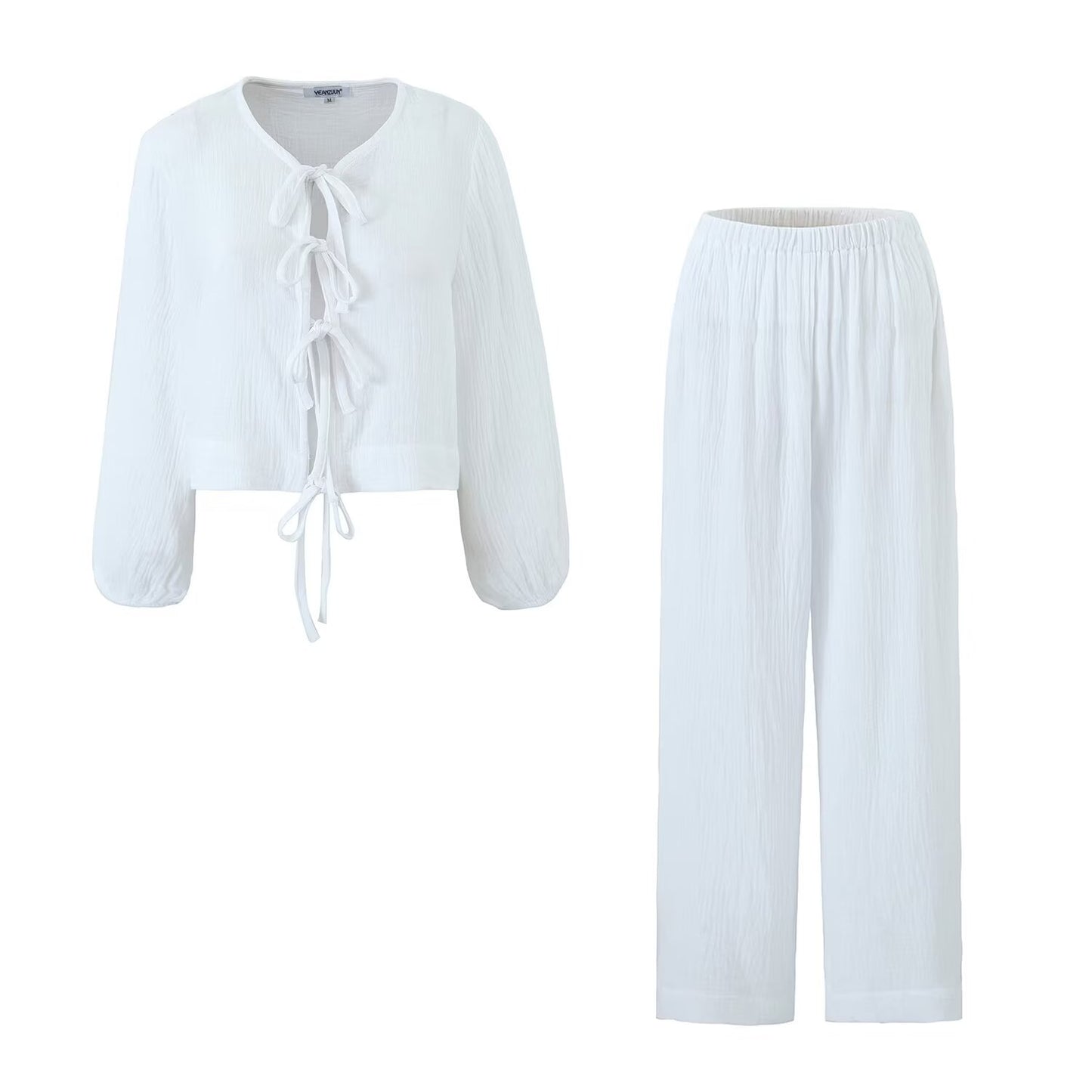 Spring Holiday Idle Women Shirt Trousers Suit