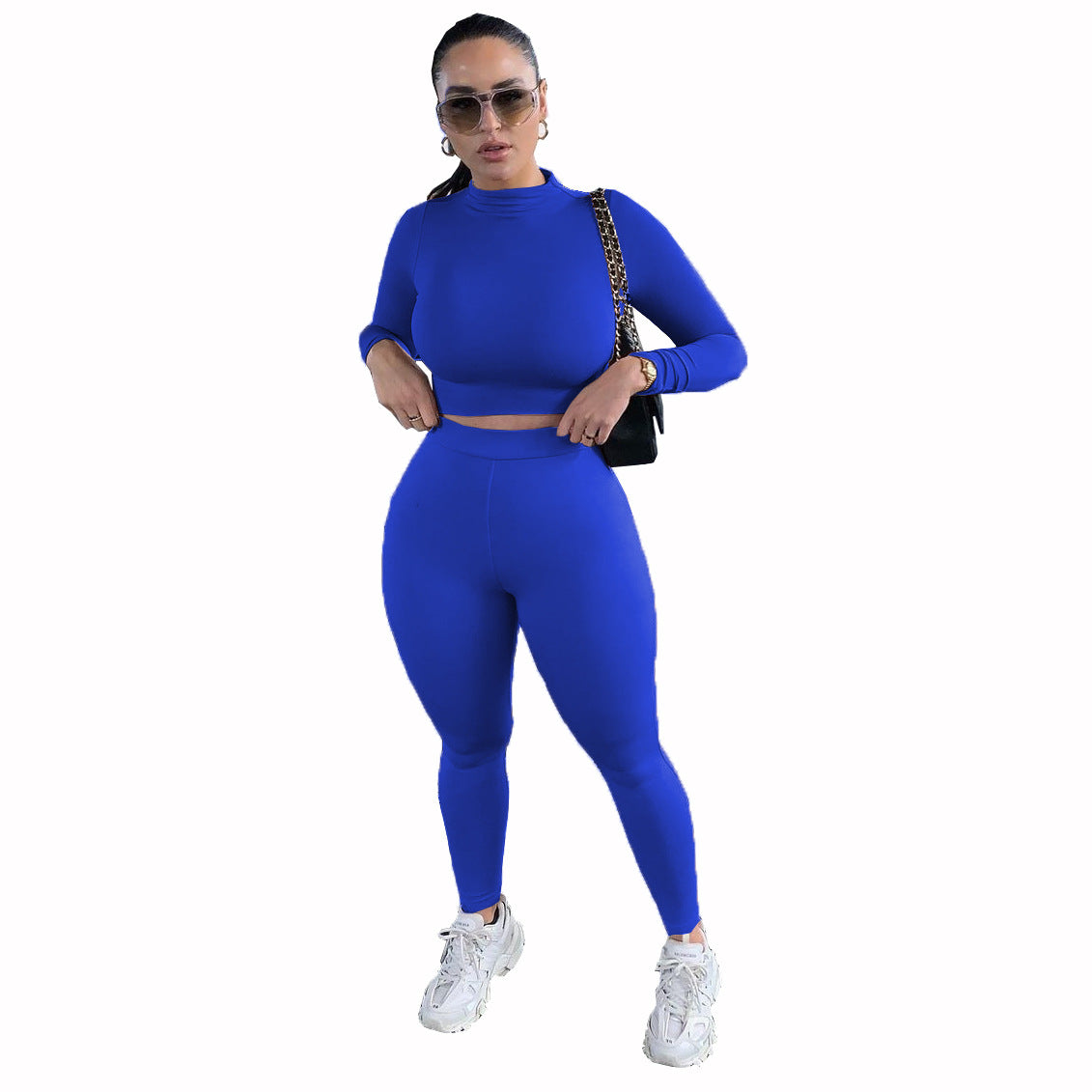 Women Clothing Two Piece Suit Running Sportswear Pajamas Yoga Clothes Tight Winter