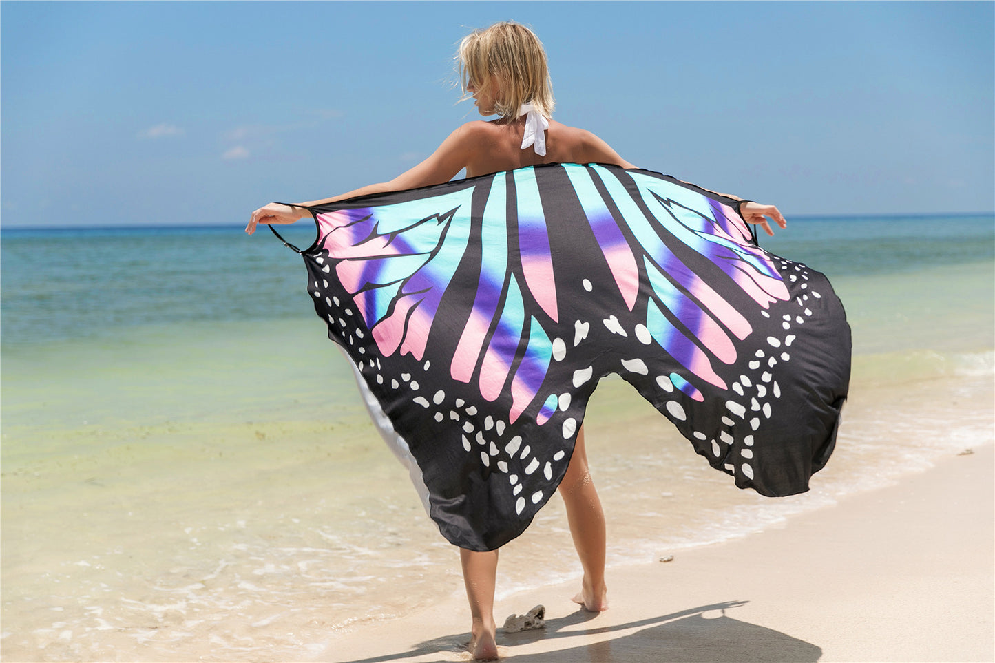 Summer Sexy Shawl Beach Dress Vacation Skirt Spaghetti Strap Floral Print Skirt