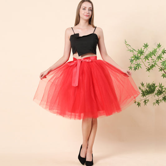 Multi Layer Tulle Skirt Gauzy Dance Dress Pettiskirt Tulle Skirt Tutu Gauze Skirt Belt