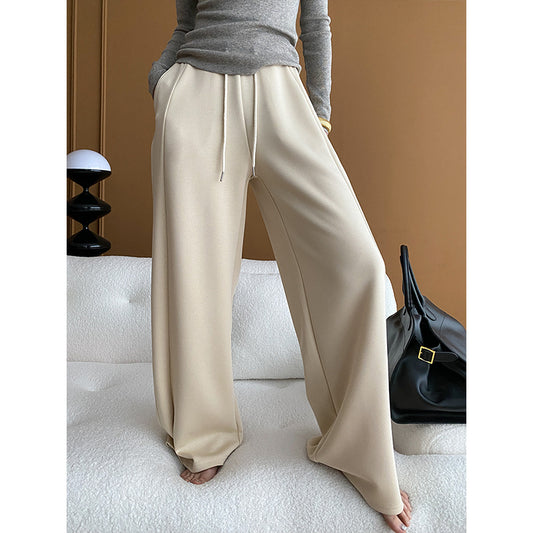 Sinan Thin Feeling Smooth Casual Fashionable Mopping Casual Sports Wide Leg Pants Early Spring