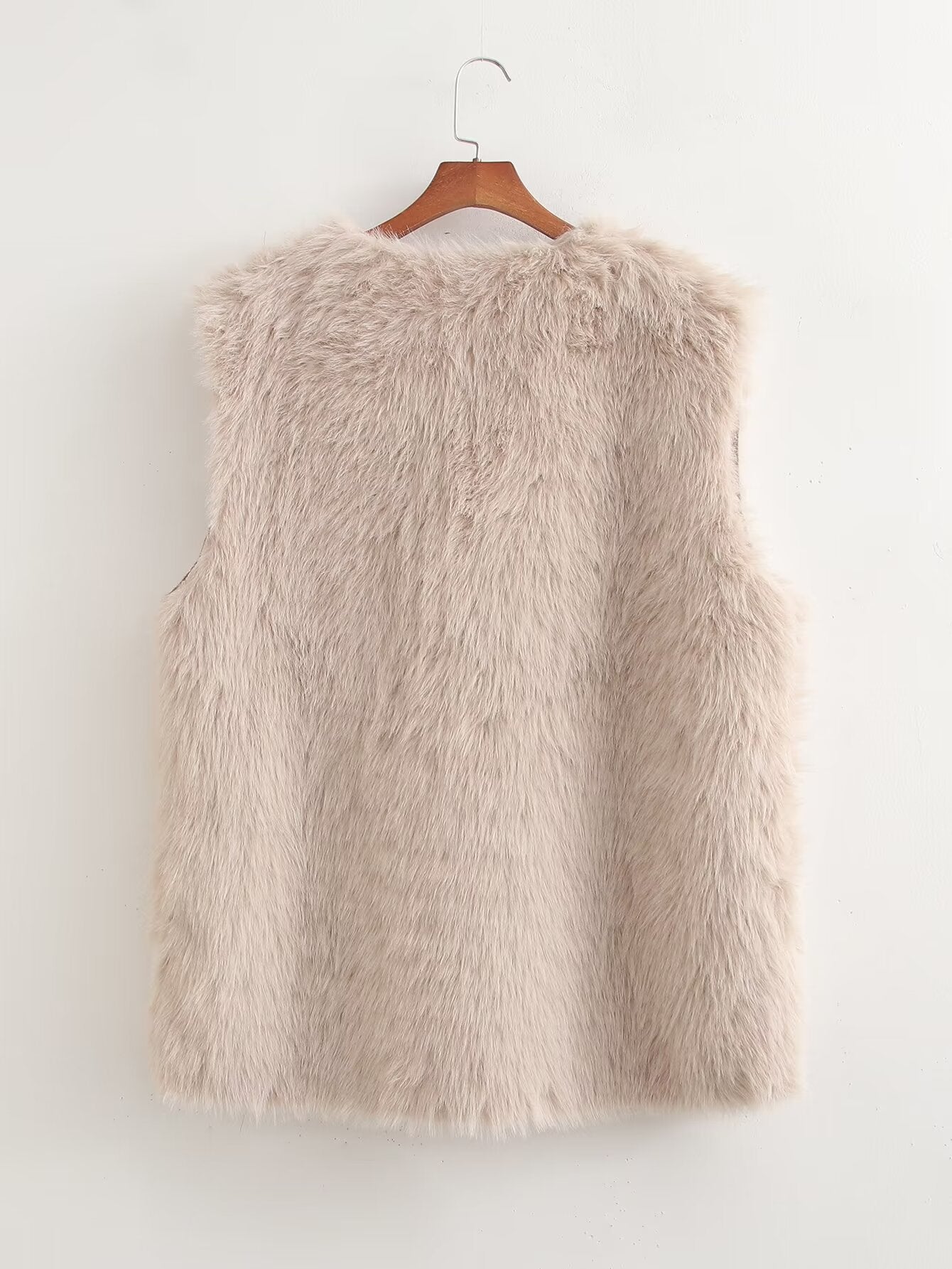 Winter Women Street Vest Artificial Fur Effect Vest