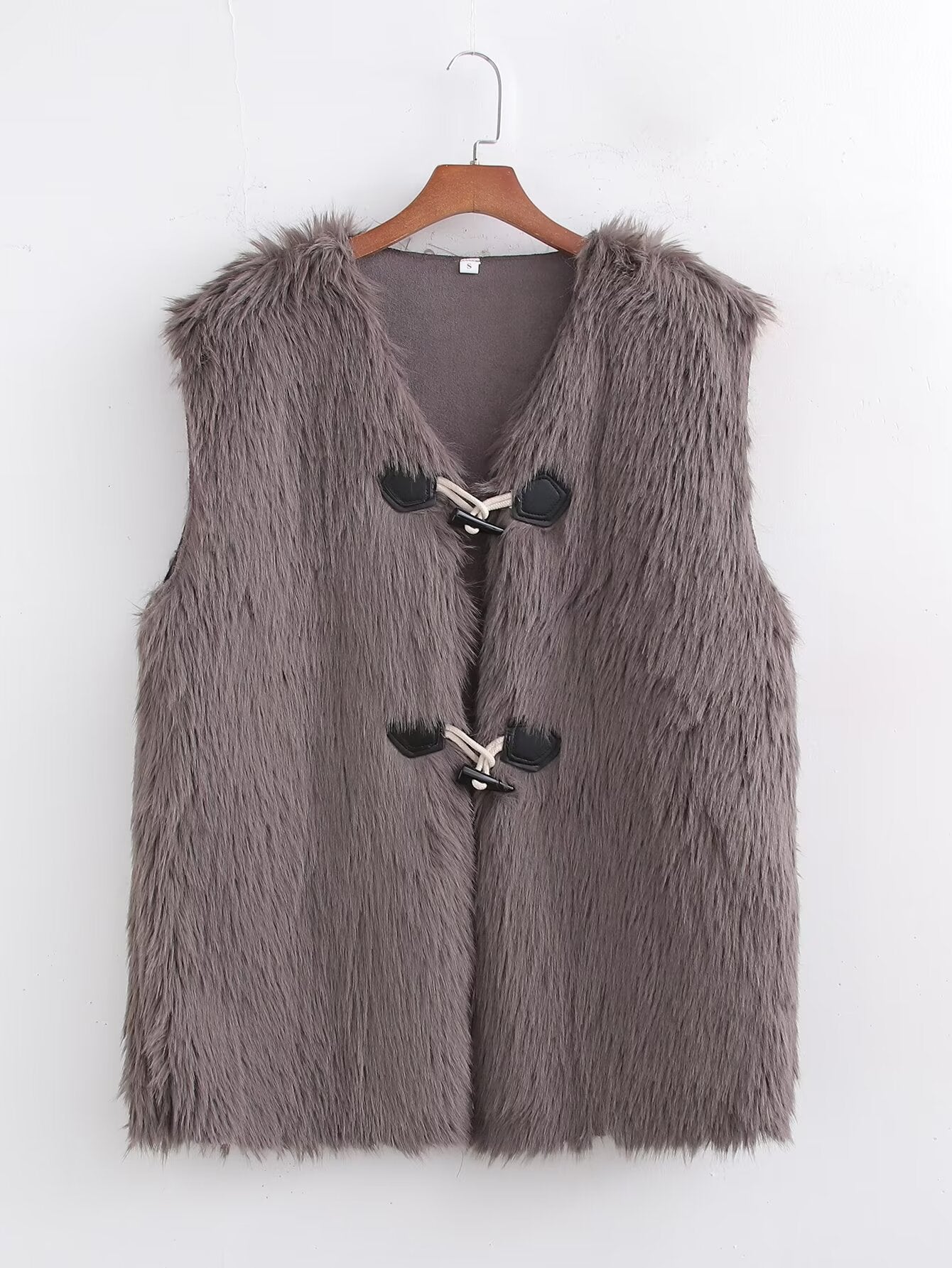 Winter Women Street Vest Artificial Fur Effect Vest