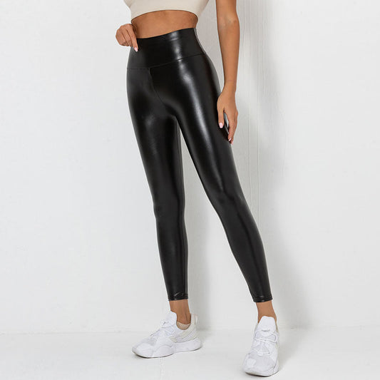 Leather Pants Leather Cropped Pants Women Skinny Pants Stretch Slim Fit Leather Pants
