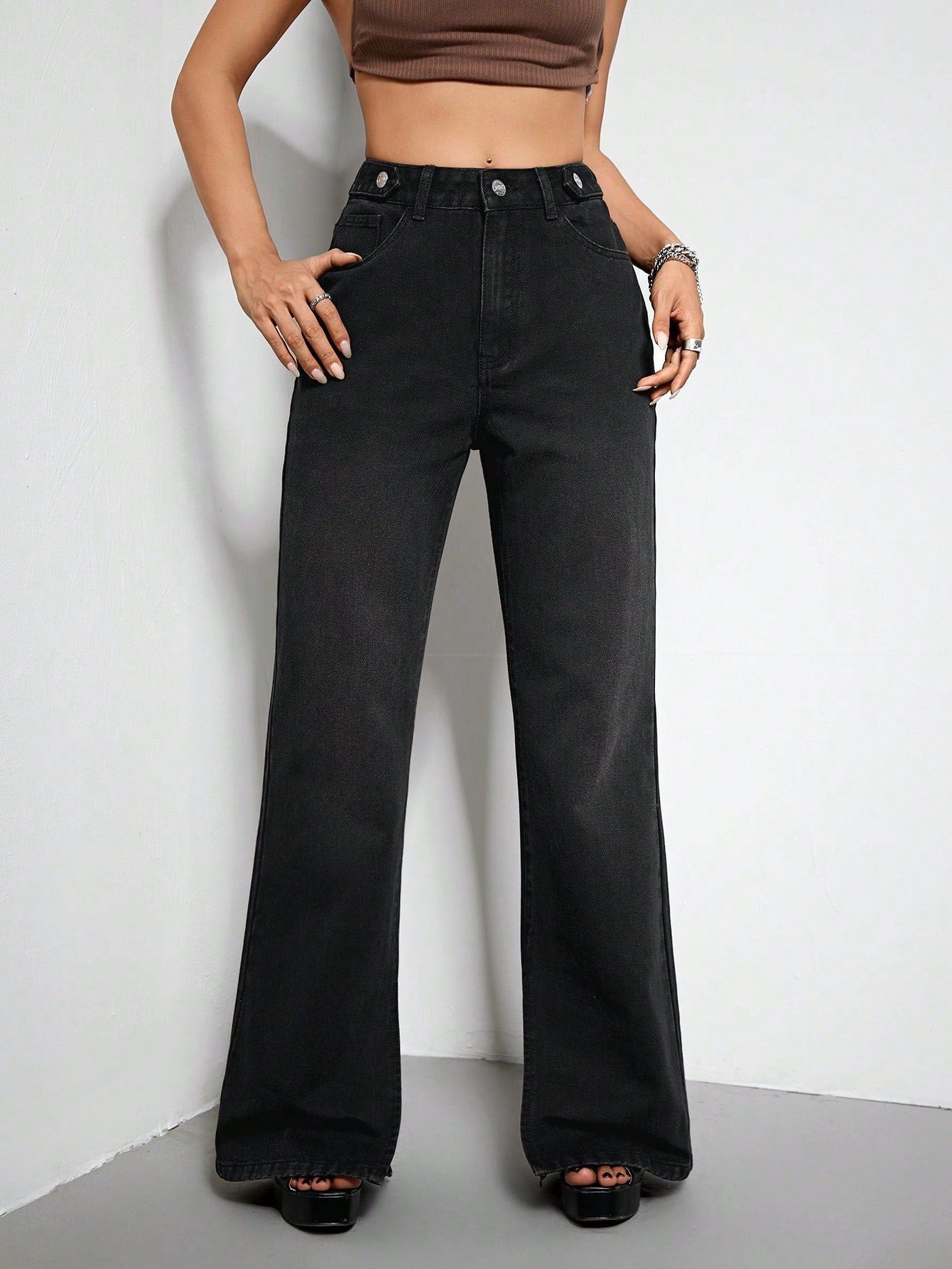 Women Clothing Loose Slimming Straight Jeans