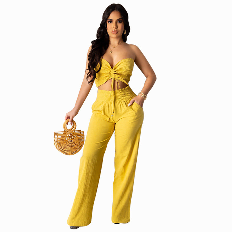 Women Clothing Summer sexy Suit Small Sized Wear Women Summer Fried Street Chanel-Style Casual