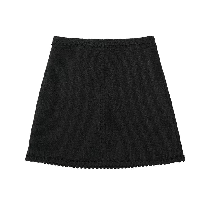 Spring Summer Women Clothing Solid Color High Waist Skirt Set