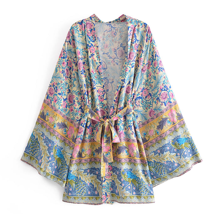 Positioning Printing Kimono Loose Vacation Kimono