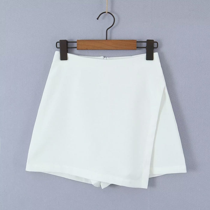 Spring Summer High Waist Slimming Hip Skirt Skirt Slit on Both Sides Ultra Short Wrapped Skirt