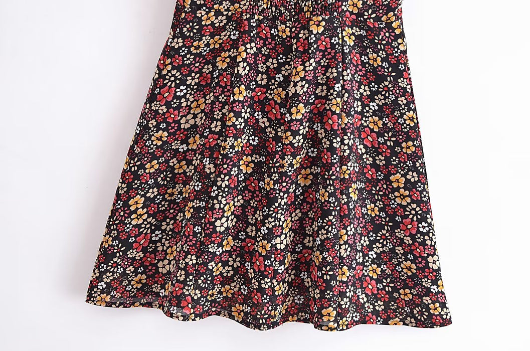 Floral Dress Summer Waist Controlled Slim Fit Slimming Small Holiday Short Dress Cami Dress