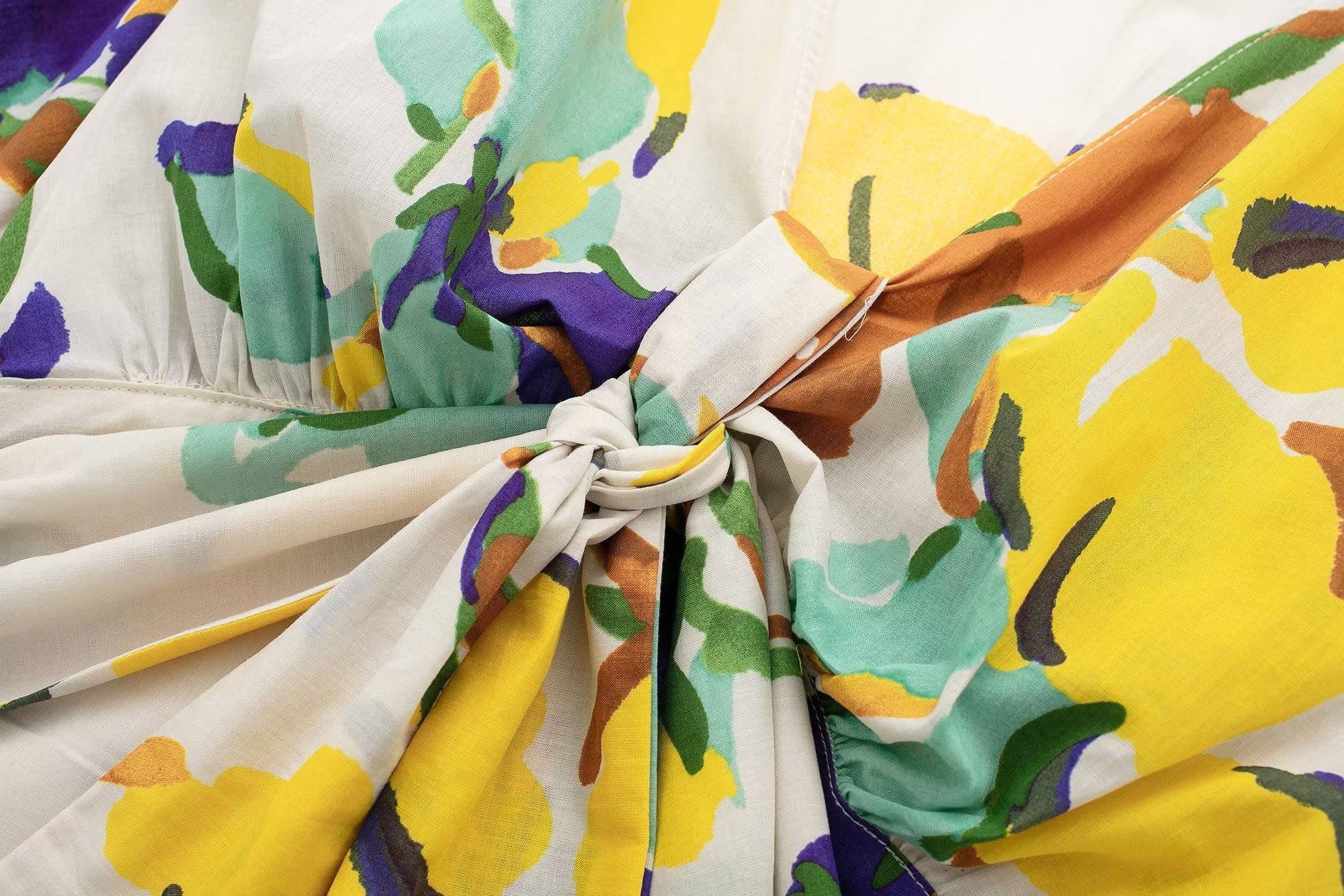 Summer Wind Women Tropical Printed Bow Tie Top Set
