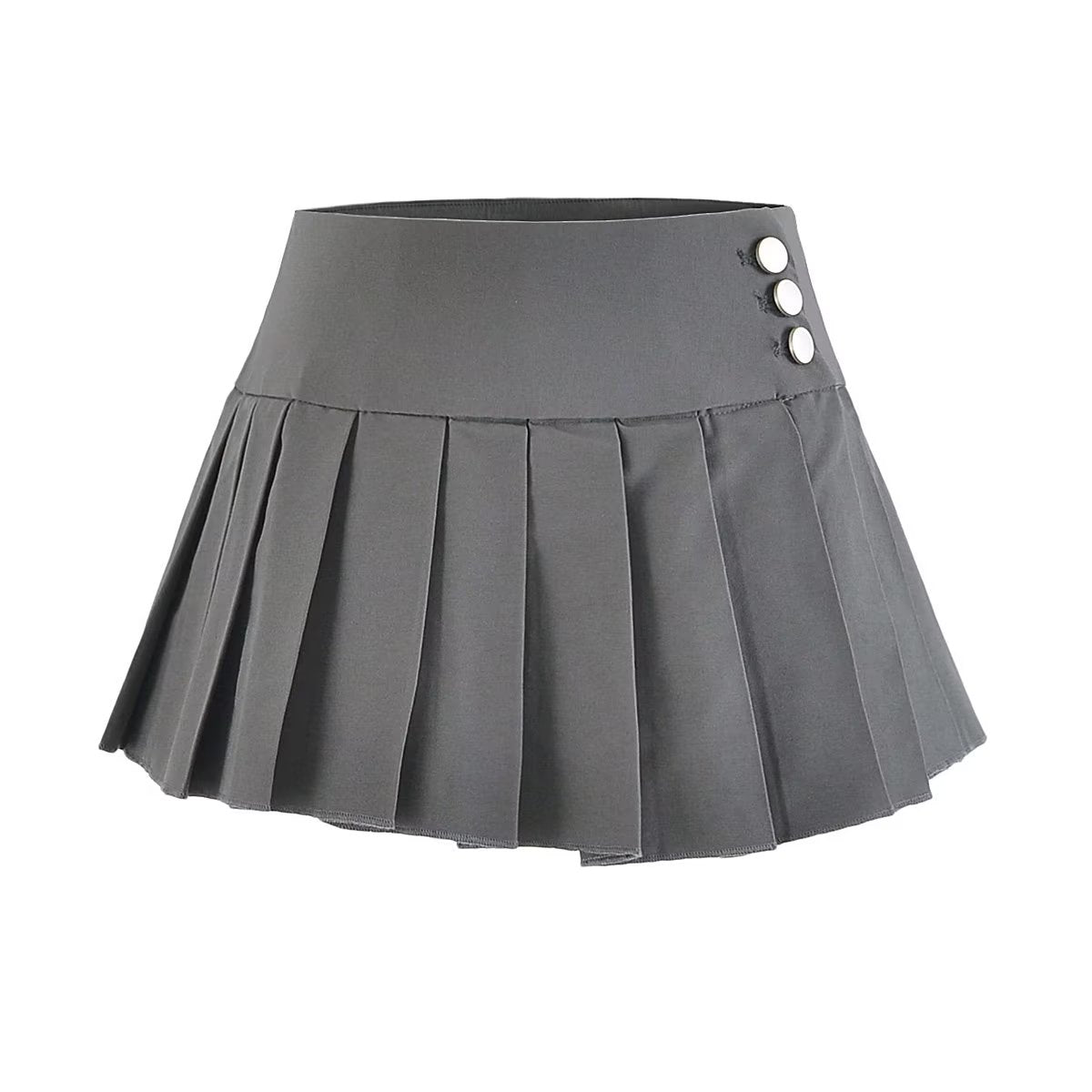 Summer Three Color Sexy Wind Anti Exposure Low Waist Mini Pleated Skirt