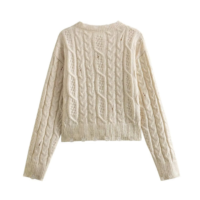 Fall Women Clothing Loose Casual Sweater Knitwear