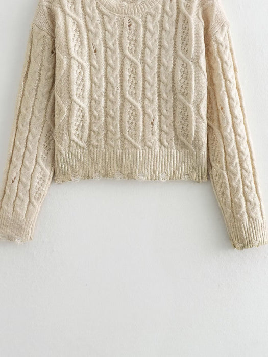 Fall Women Clothing Loose Casual Sweater Knitwear