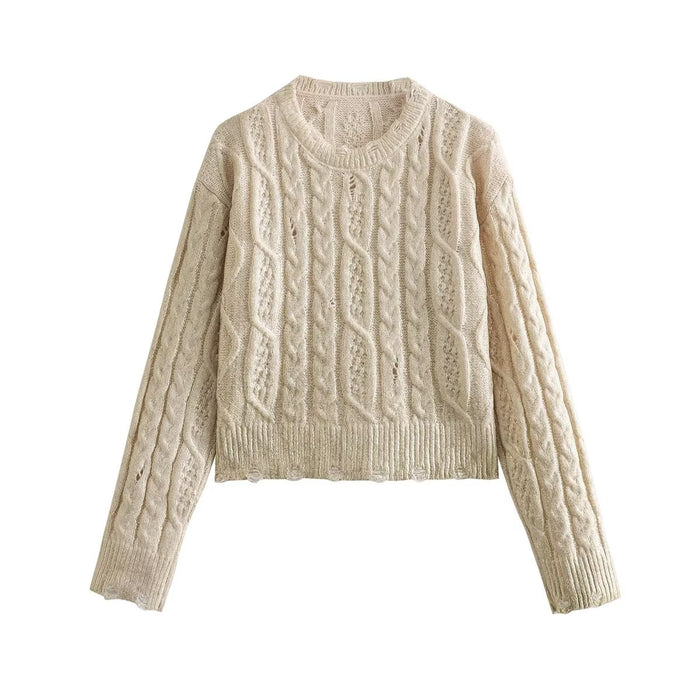 Fall Women Clothing Loose Casual Sweater Knitwear