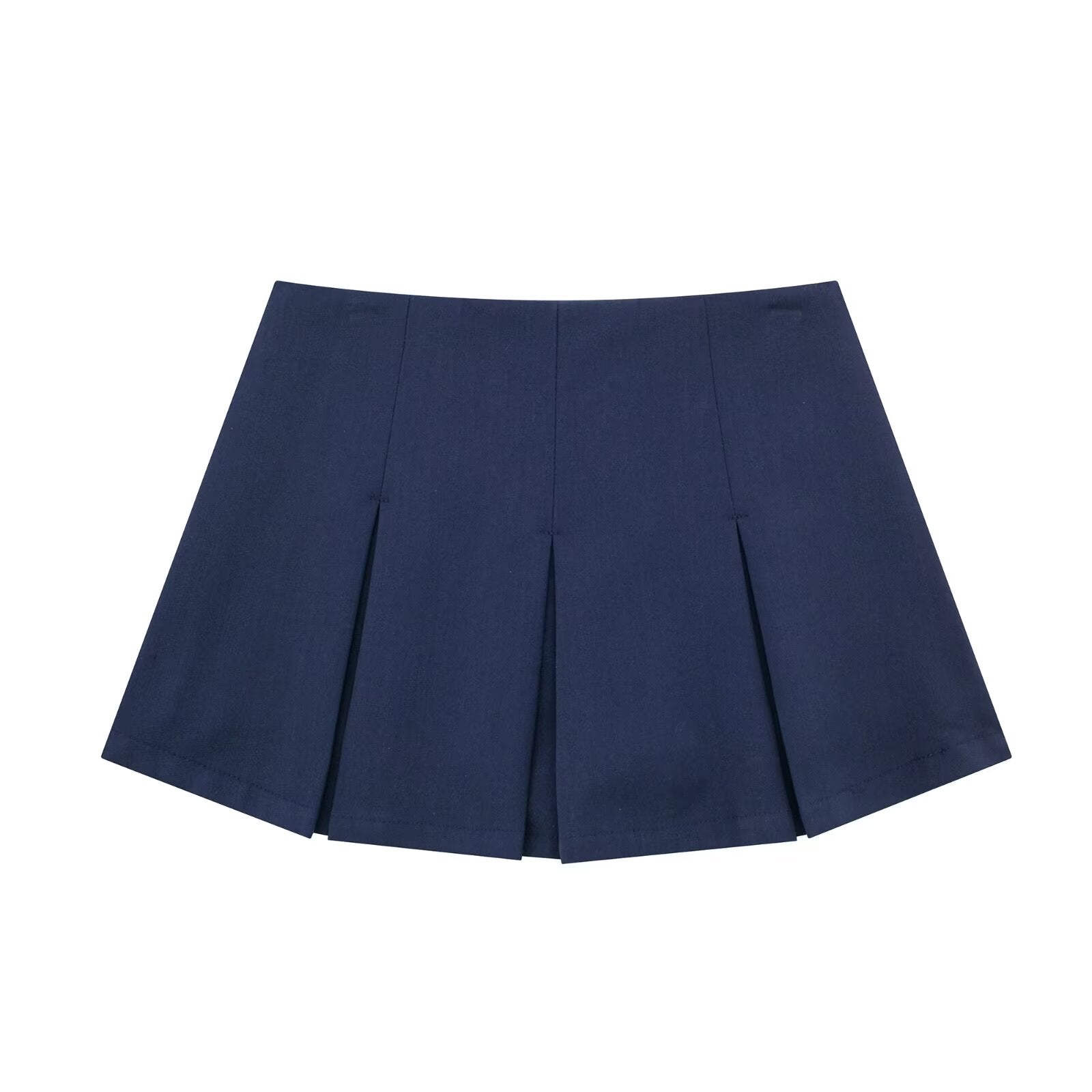 Women Clothing Sexy High Waist Slimming Wide Pleated Pantskirt Mini Skirt