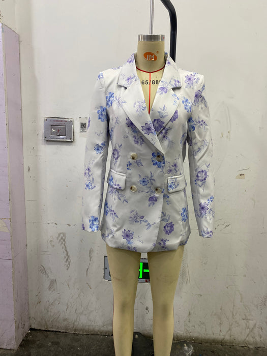 Spring Women Printed Blazer