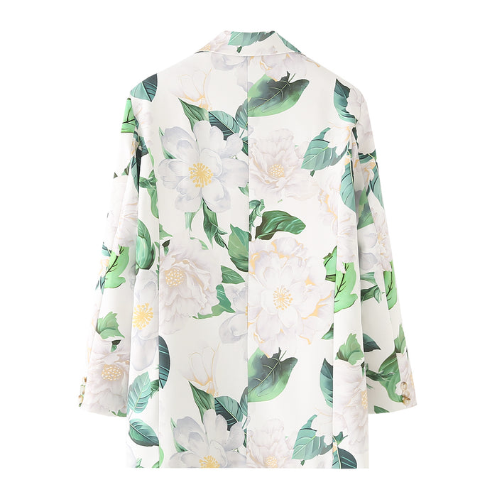 Spring Women Printed Blazer