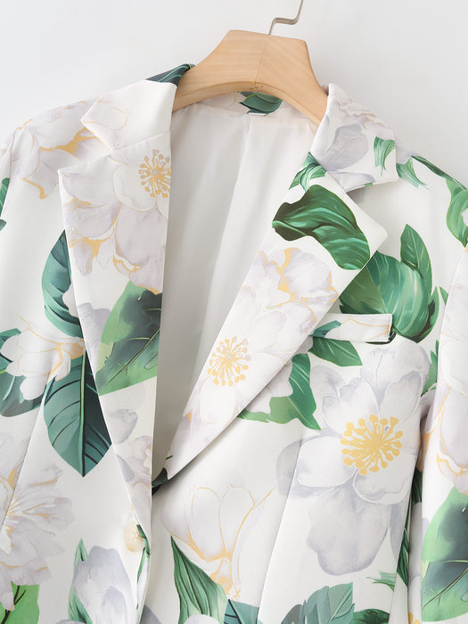 Spring Women Printed Blazer