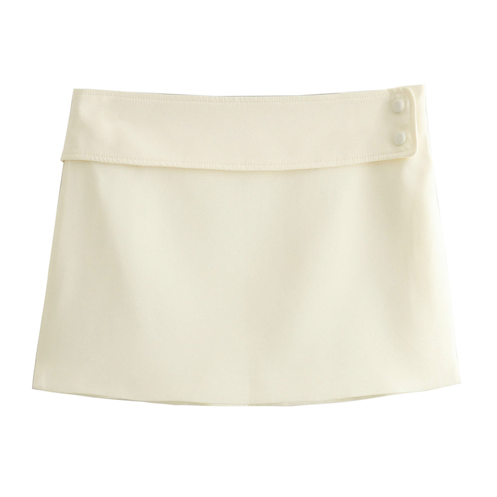 Spring Women Clothing Casual with Belt Mini Skirt