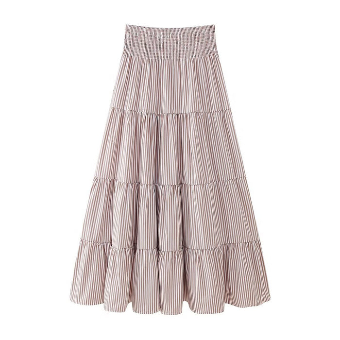 Summer Women Clothing Slim Striped Top Skirt Set