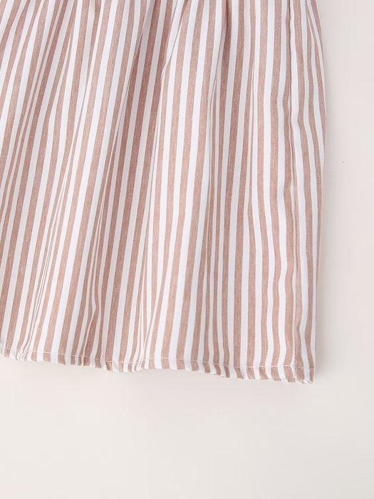 Summer Women Clothing Slim Striped Top Skirt Set