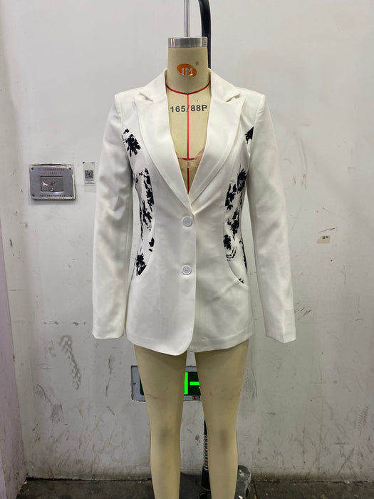 Spring Women Clothing Street Texture Blazer