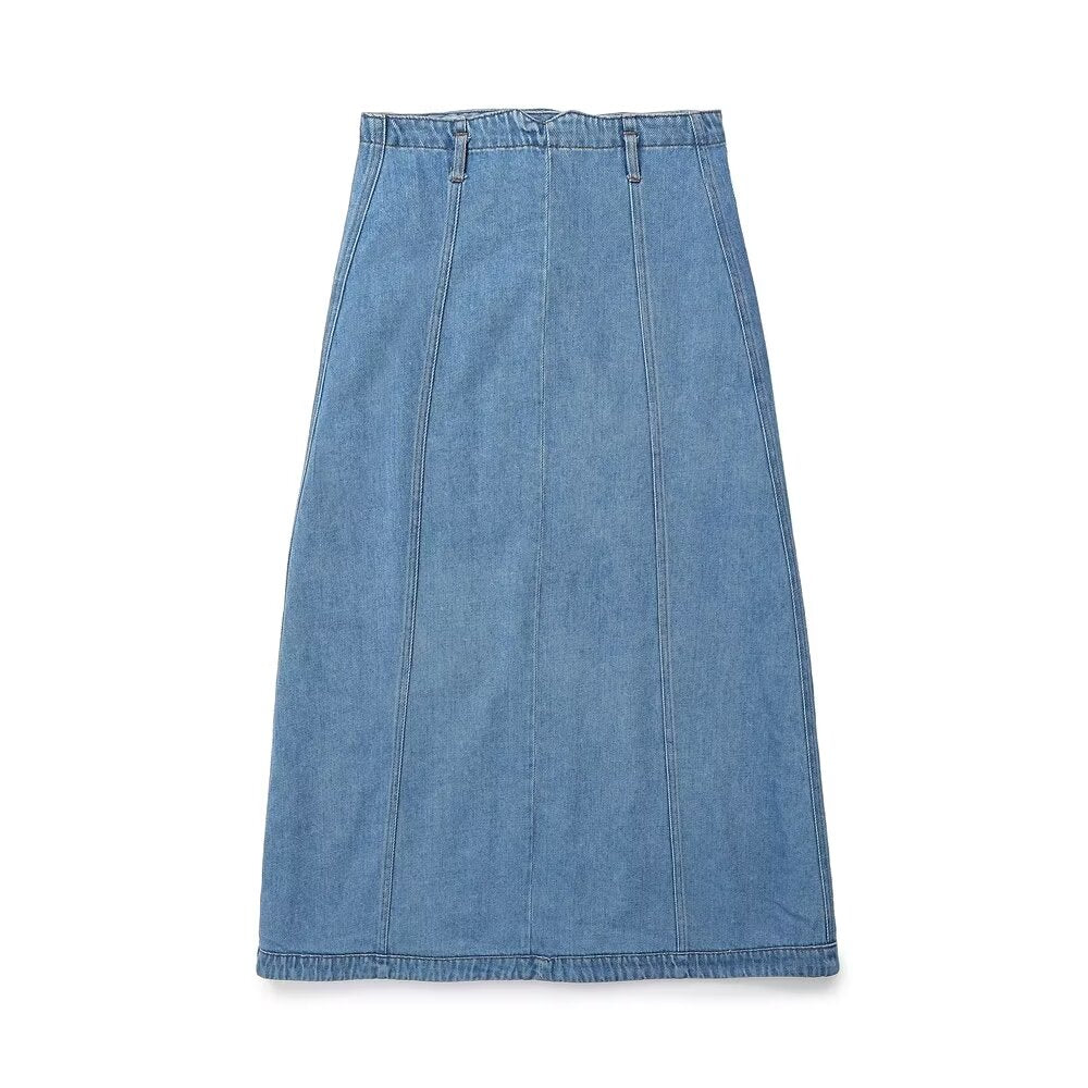 Summer Women Clothing High Waist Slimming Denim Cape Skirt