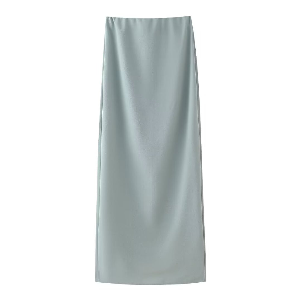 Asymmetric Dress Stretch Hanging Collar Top Stretch Midi Skirt Skirt Set