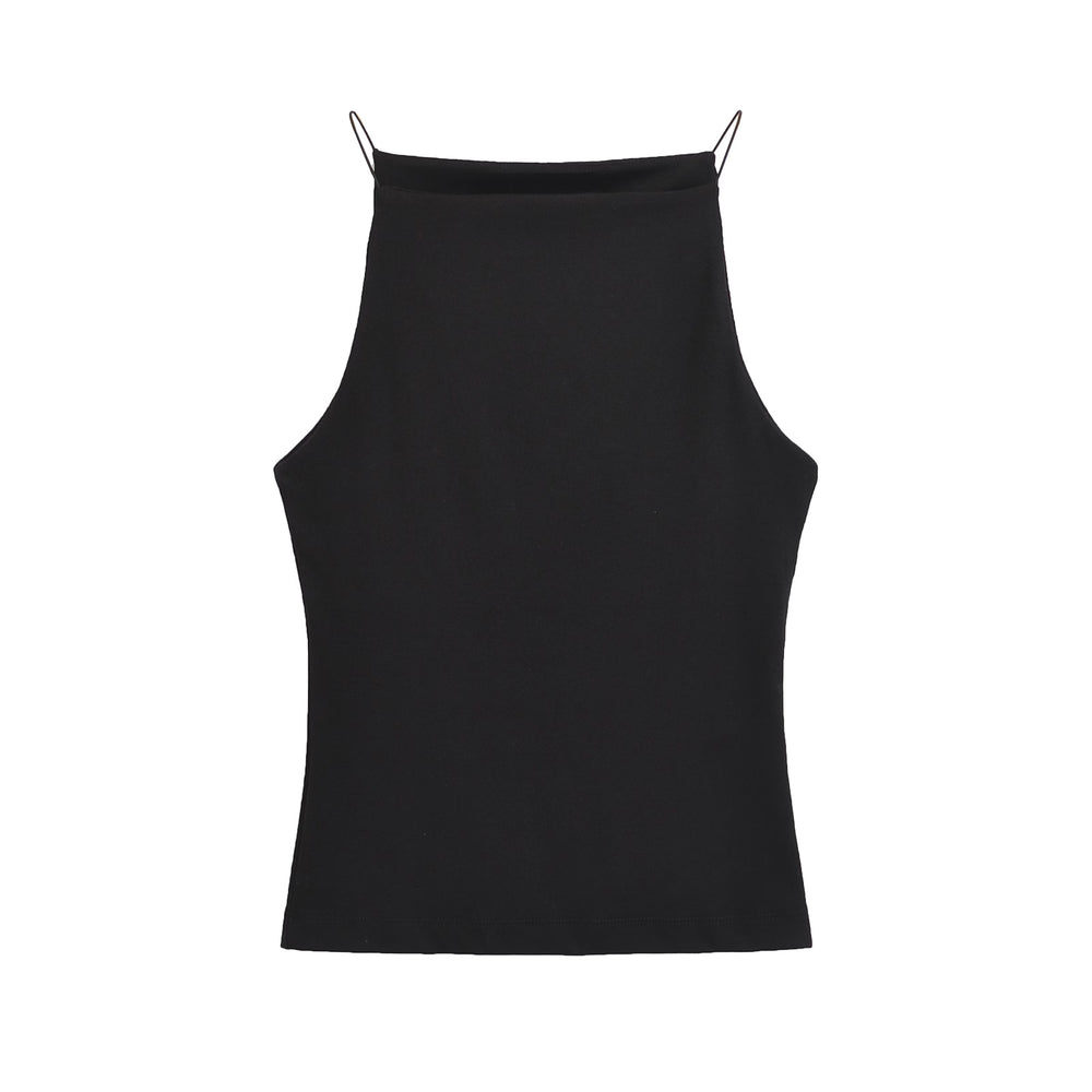 Sexy Slim Fit Cold Shoulder Sleeveless Camisole Summer Sweet Spicy Sexy Outerwear Short Inner Wear Top