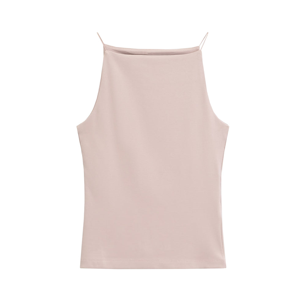 Sexy Slim Fit Cold Shoulder Sleeveless Camisole Summer Sweet Spicy Sexy Outerwear Short Inner Wear Top