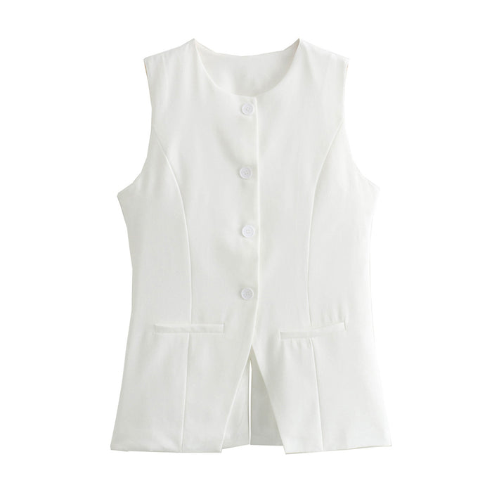 Summer Women Clothing Sleeveless Suit Vest Casual Suit Shorts Suit