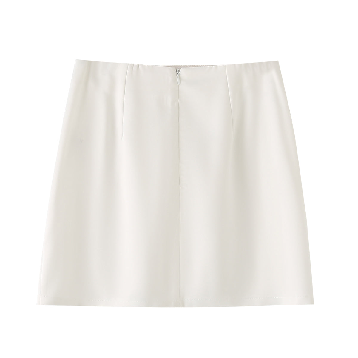 Women Spring Collared Cardigan Short Blazer Skirt Set