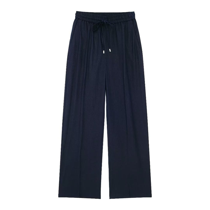 Women All Match Casual Linen Straight Casual Trousers