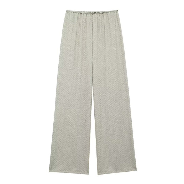 Summer Wrinkle Tied Top Casual Trousers