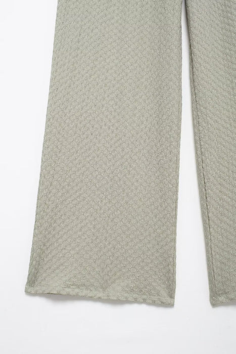 Summer Wrinkle Tied Top Casual Trousers