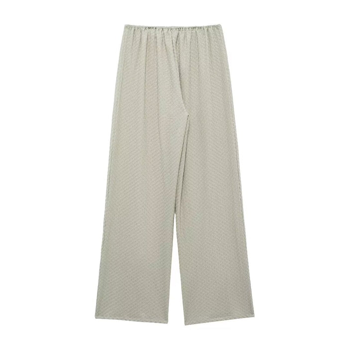 Summer Wrinkle Tied Top Casual Trousers