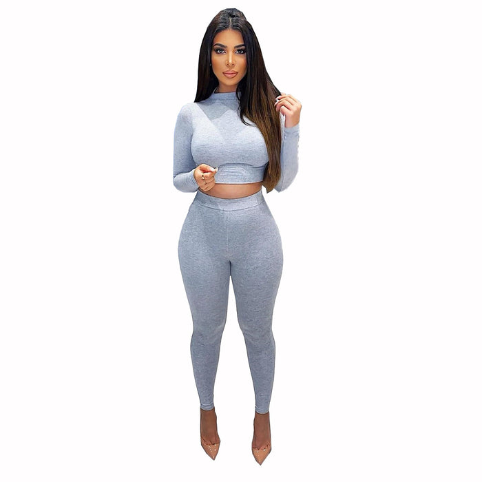 Women Clothing Two Piece Suit Running Sportswear Pajamas Yoga Clothes Tight Winter