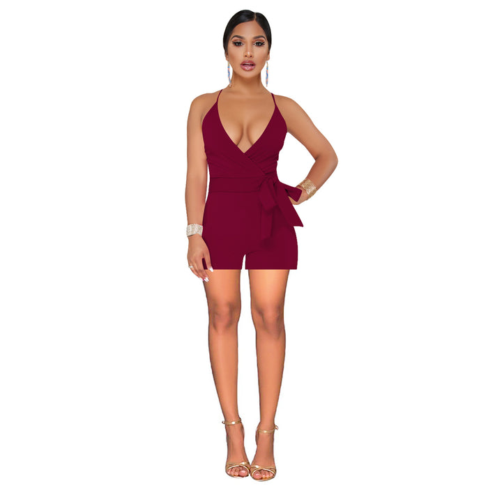 Sexy Deep V Plunge neck Romper