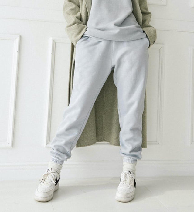 Plaster Elastic Waist Small Letter Graphic Embroidered Drawstring Casual Trousers Sweatpants