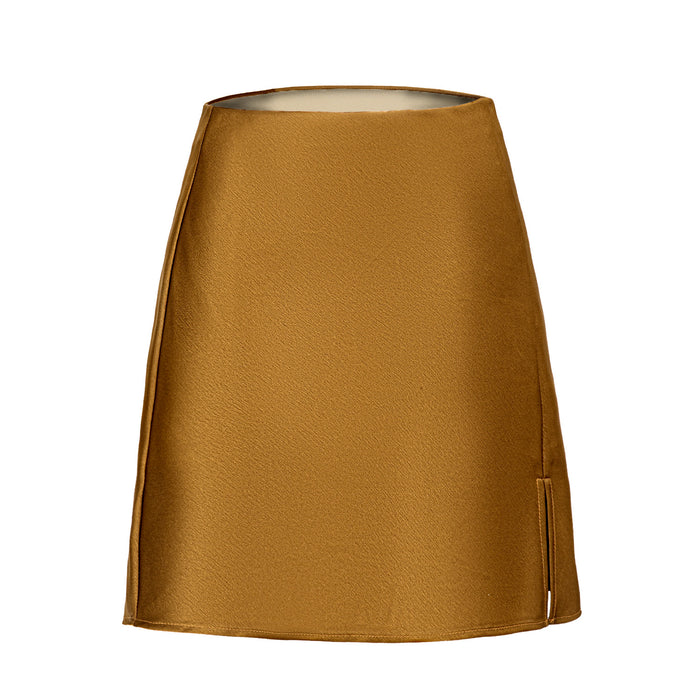 Solid Color Satin Split Skirt High Waist Elastic Sexy A line Skirt Women lothing