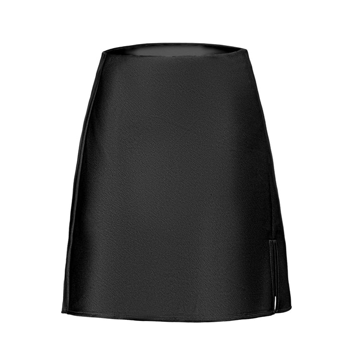 Solid Color Satin Split Skirt High Waist Elastic Sexy A line Skirt Women lothing