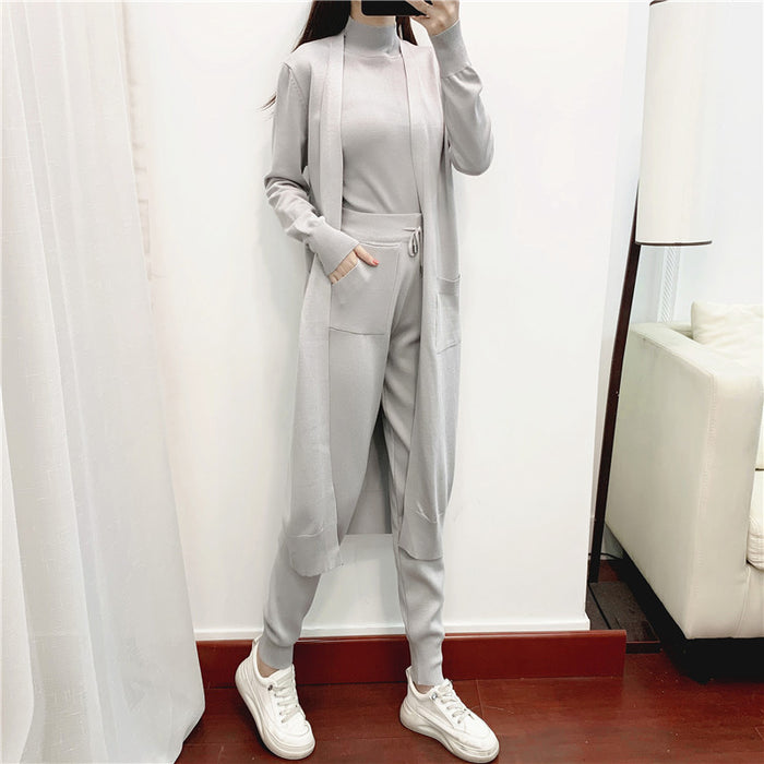 Sports Casual Women Clothing Spring Autumn Youthful Looking Fashionable Three Piece Set