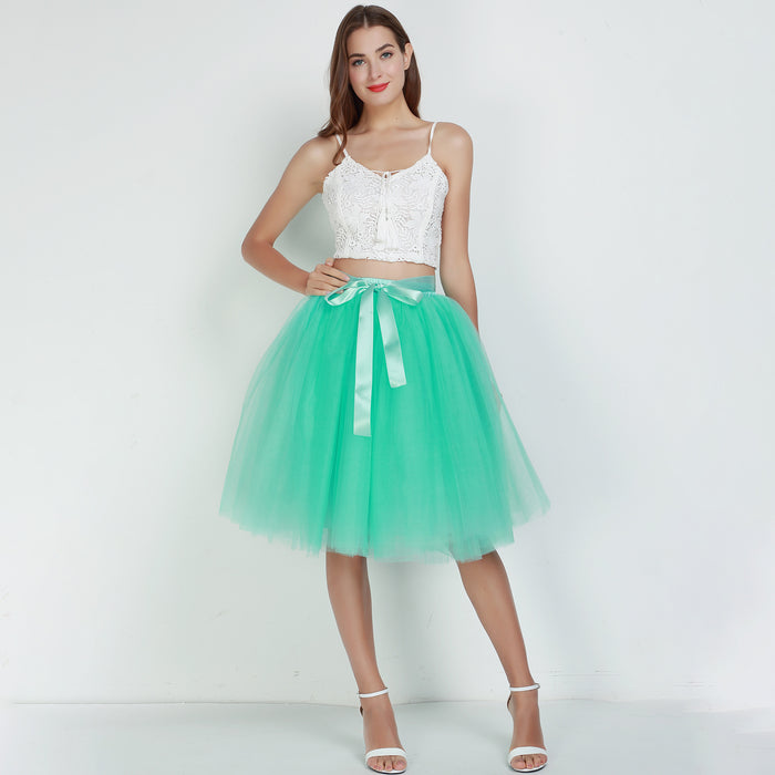 Multi Layer Tulle Skirt Gauzy Dance Dress Pettiskirt Tulle Skirt Tutu Gauze Skirt Belt