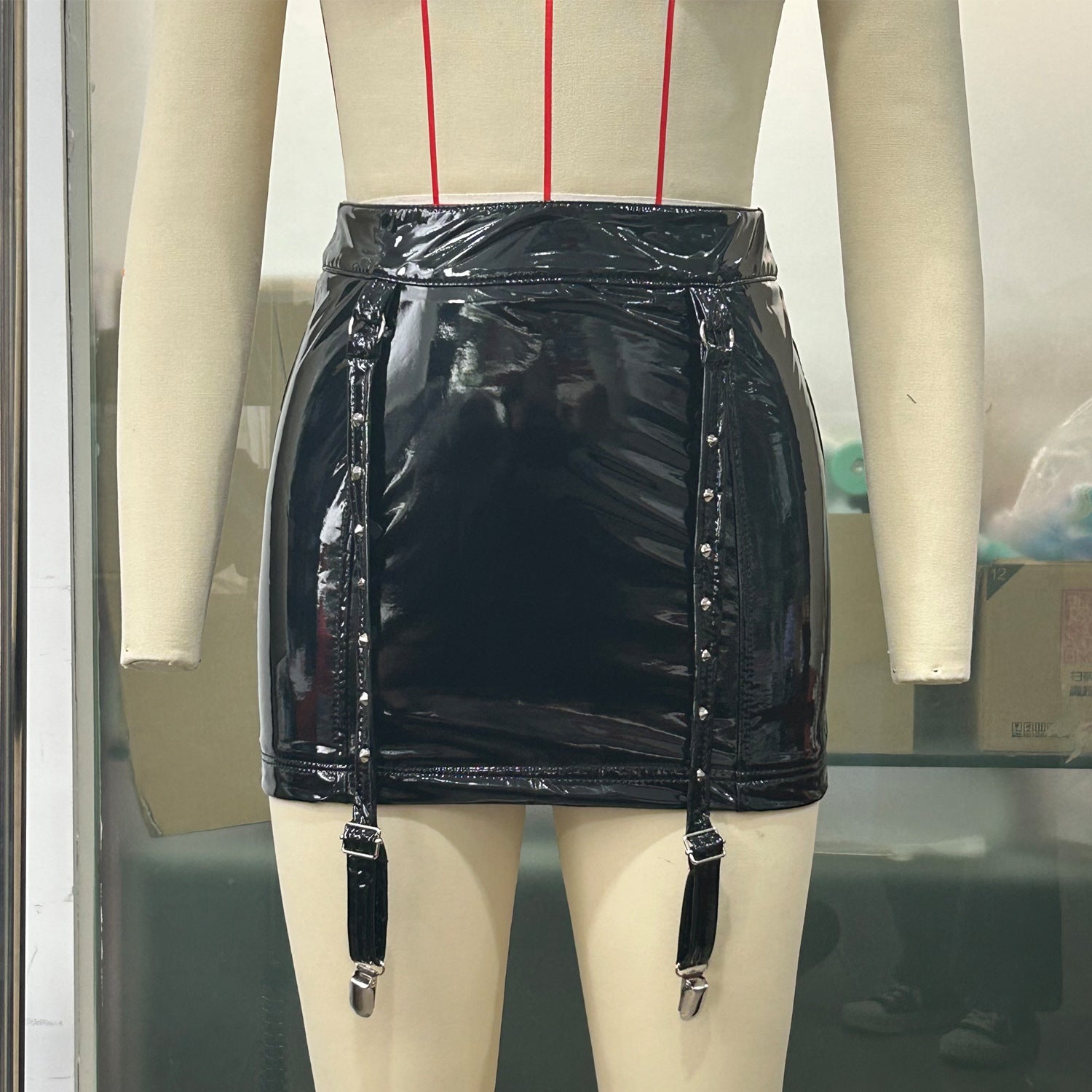 Sexy Sexy Nightclub Leather Skirt Y2g Millennium Faux Leather Street Hip Skirt Women