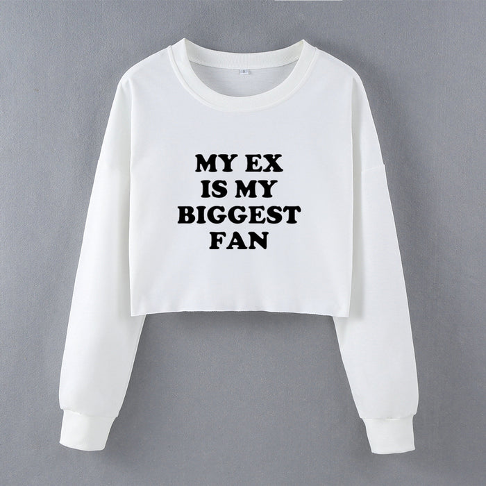 My Ex Is My Biggest Fan Street Trendy Women Short Sweater Autumn