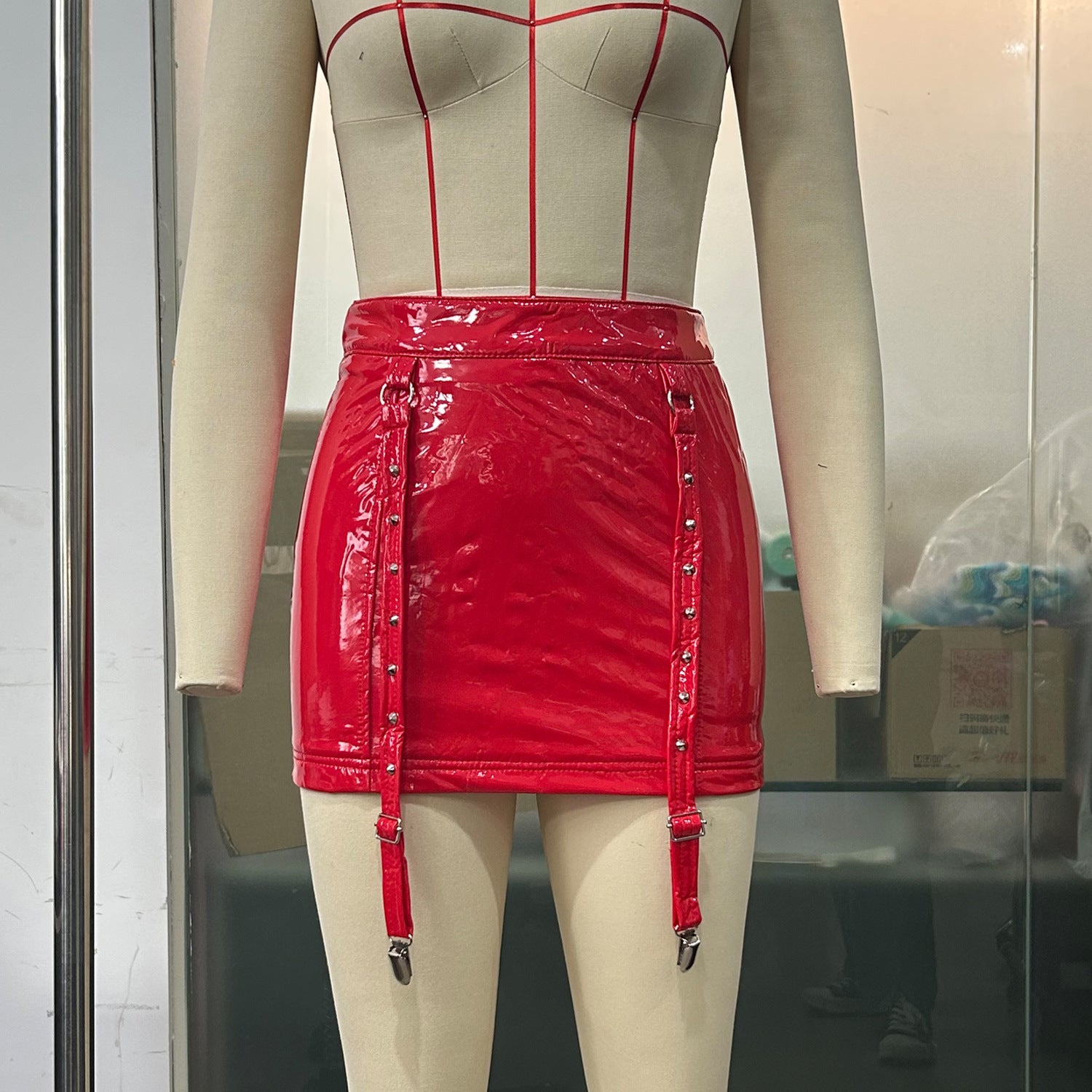 Sexy Sexy Nightclub Leather Skirt Y2g Millennium Faux Leather Street Hip Skirt Women