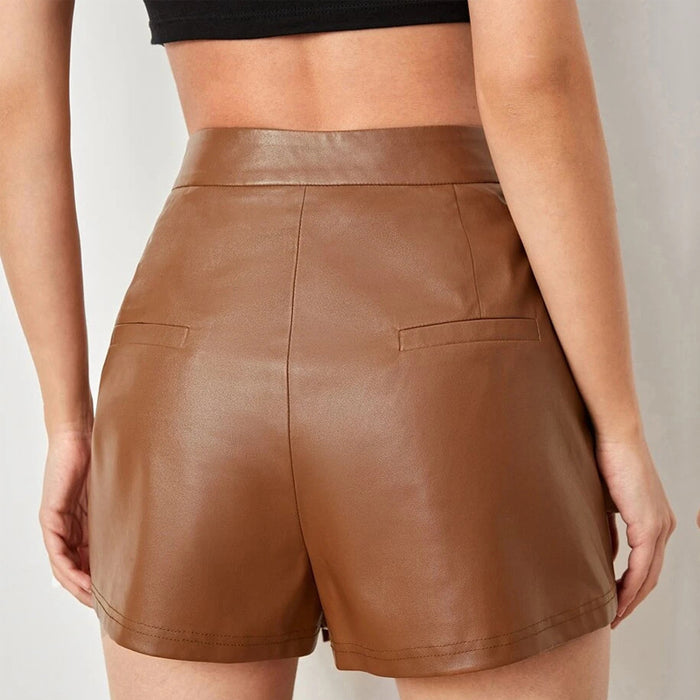 Ladies Shorts Summer Wear Shorts Women Casual Package Hip Culottes Leather Pants