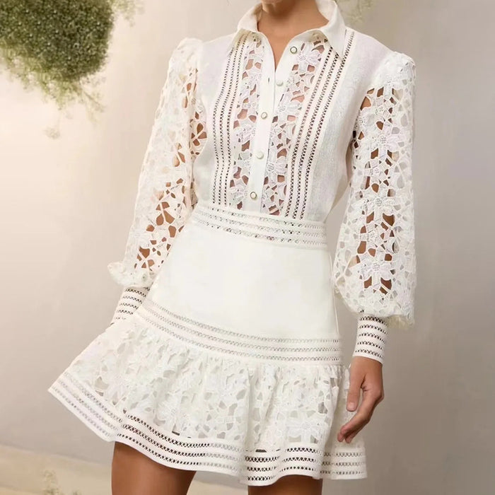 Casual Shirt Outfit Summer Embroidered Collared Shirt Short Women High Sense Two Piece Set